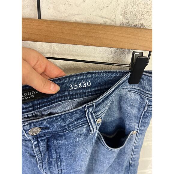 Liverpool Men's High Rise Relaxed Fit Straight Leg Jeans Denim Blue Size 35/30 - Picture 9 of 11